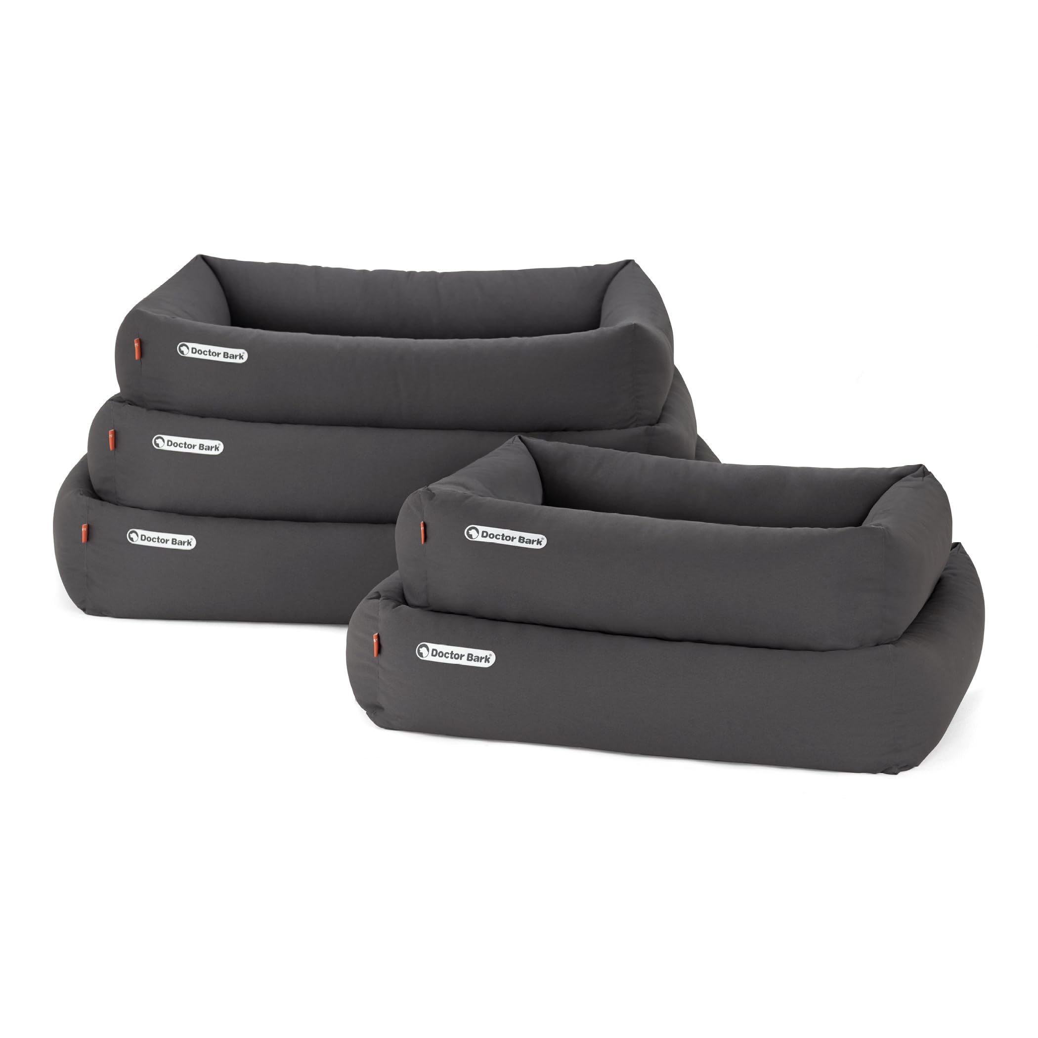 Doctor Bark Cuna Perro, Cama ortopédica, lavable hasta 95 °C, sin olor e higiénica, acogedora decoración para perros grandes (XL - 100 x 90 cm, gris)