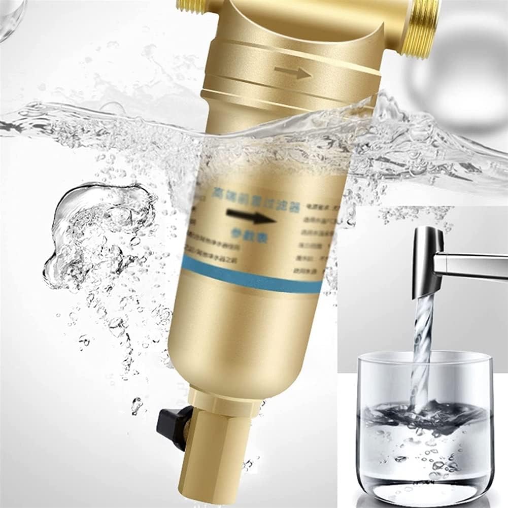 Water Filter Taps All-Copper Brass Pre-Filter Household Wall-Hung Boiler Solar Front-end Anti-Scaling Stainless Steel Mesh Pre-Filter (Size : 1 inch PPR) (6 Points)