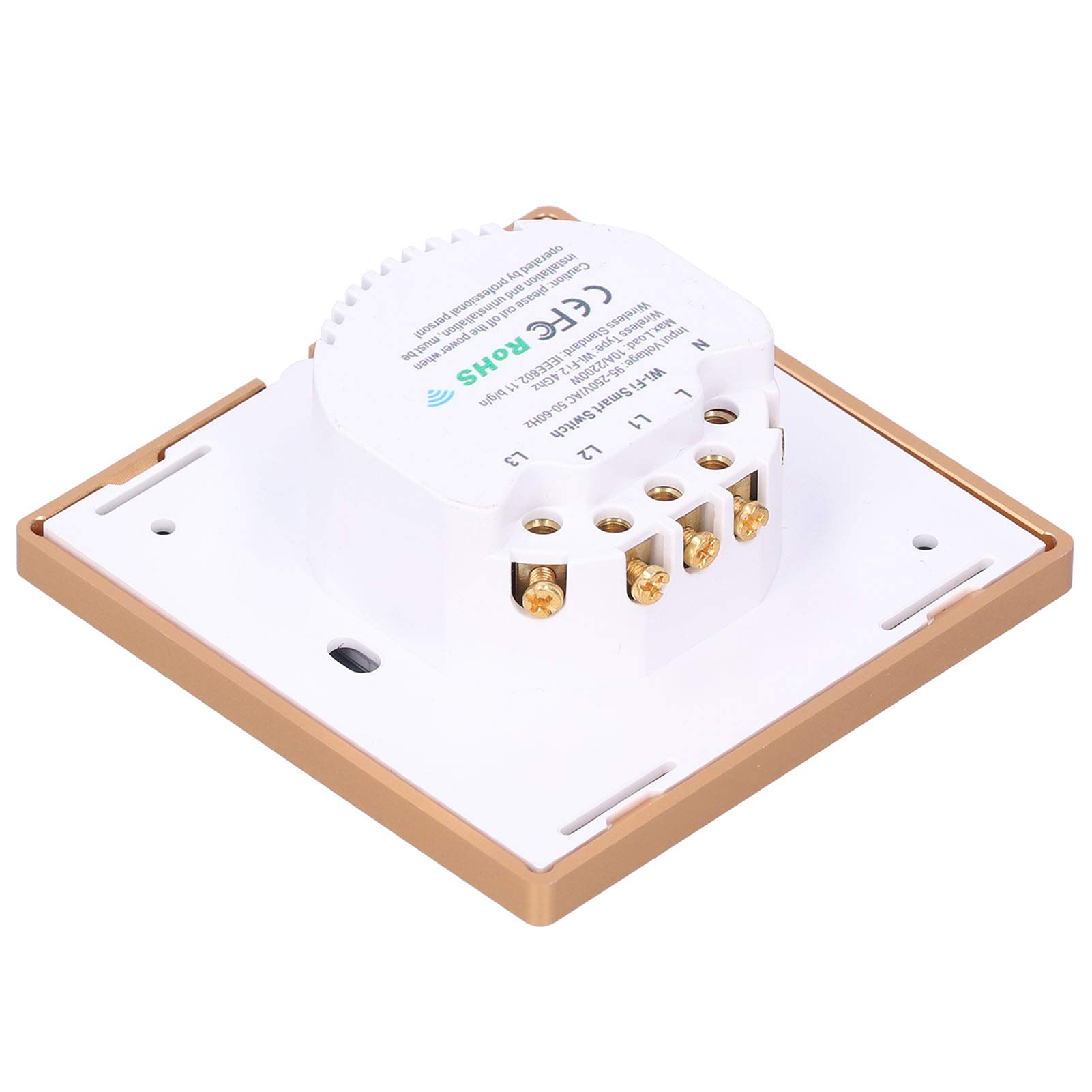 Interruptor inteligente, 1 interruptor de atenuación, interruptor de luz WiFi, distribución de energía de control remoto WiFi táctil inalámbrico 2200W enchufe de Reino Unido 95‑240VAC