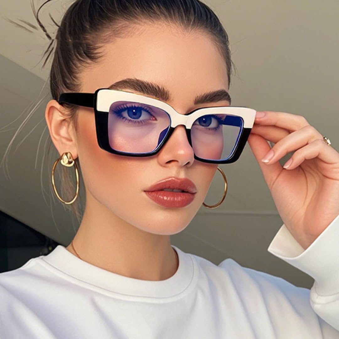 Fashion Metal Candy Color Cat Eye Women Glasses Frame Eyewear Trending Sunglasses Uv400 image 2