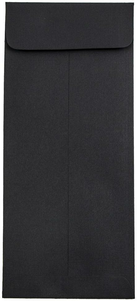 JAM PAPER #10 Policy Business Premium Envelopes - 4 1/8 x 9 1/2 - Black Linen - 25/Pack