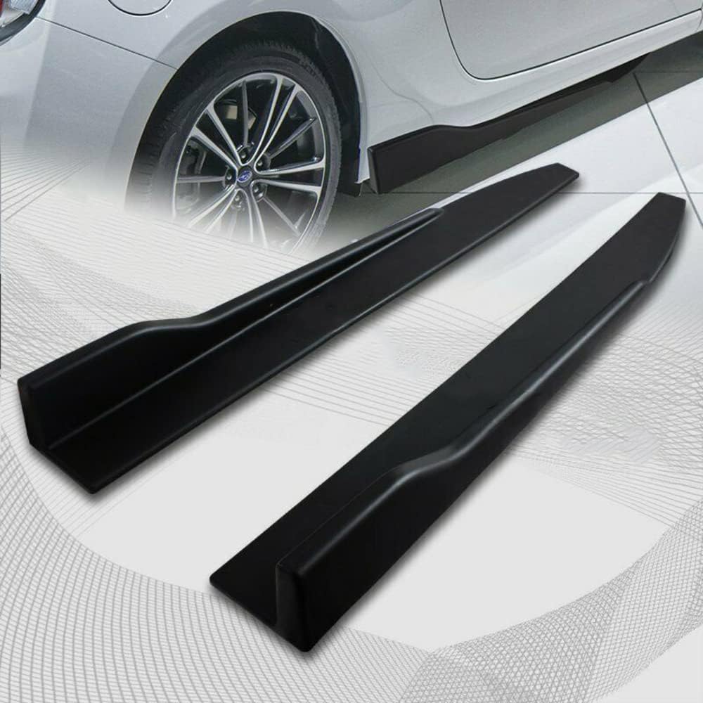 Q1-TECH, 5PCS Front Bumper Lip + Side Skirt Rocker Winglet Canard Diffuser Wing Compatible with 2013-2016 Ford Fusion Mondeo, Front Bumper Lip Spoiler Air Chin Body Splitter ABS (Painted Black)