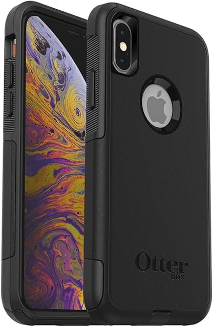 OtterBox iPhone Xs AND iPhone X Commuter Series Case - BLACK, slim & tough, pocket-friendly, with port protection