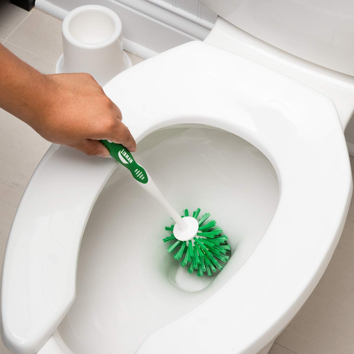 Libman Commercial 22 Round Bowl Brush, Polypropylene, 14" Total Length, Green and White (Pack of 6)