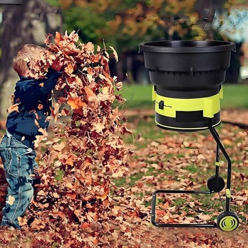 13 Amp Electric Leaf Mulcher & Shredder - 2500W Garden Leaf Crusher with 8000 RPM Chipper, 20 Cutting Wires & Storage Bag for Efficient Yard Debris, Leaves & Grass Disposal