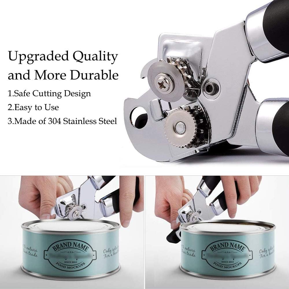 Eagle Enterprise Multipurpose Manual Can Opener and Bottle Opener, Tin Cutter with Smooth Edge Comfortable & Anti Slip Hand Grip Multi — Amazon image 2
