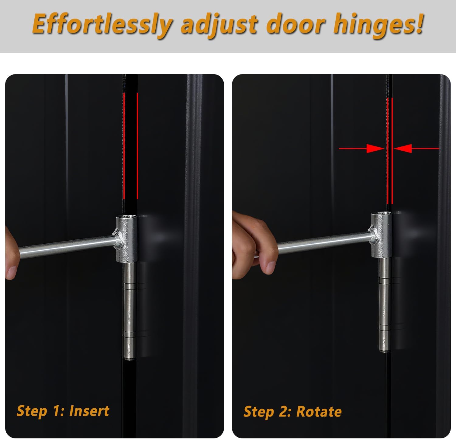 Two - piece Door Hinge Adjustment Tool Set - Hinge Wrench for Door Gap Adjustment on Multiple Doors