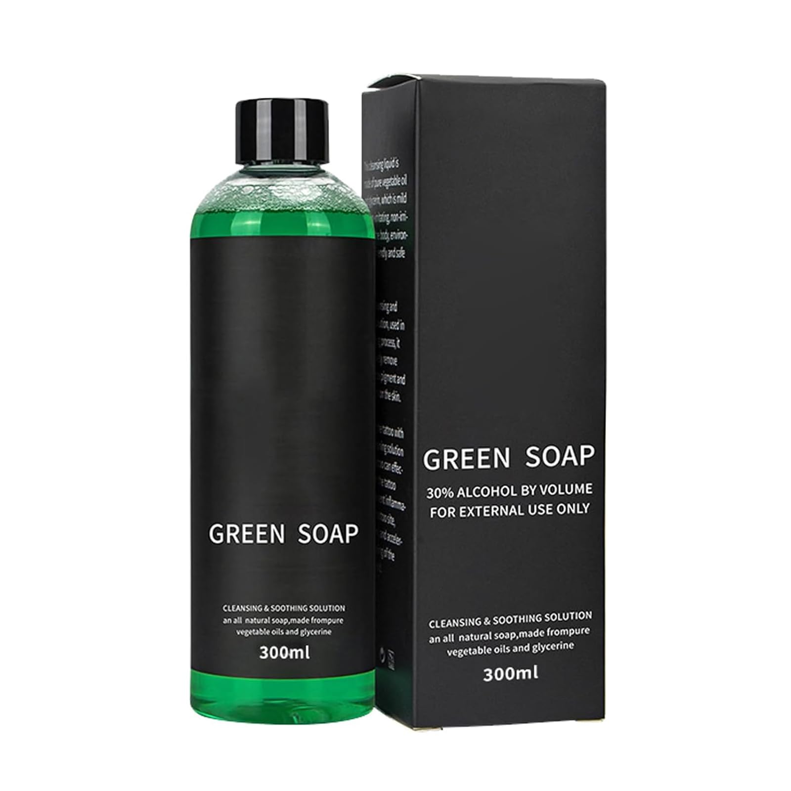 Green Soap,Green Soap Para Tatuajes,Limpieza Suave,Para Todo Tipo De Piel,300ML
