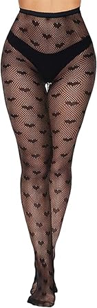 Buauty Fishnet Tights Patterned Fish Net Stockings Floral High Waist Pantyhose Black Lace Thigh High Stocking Party Halloween