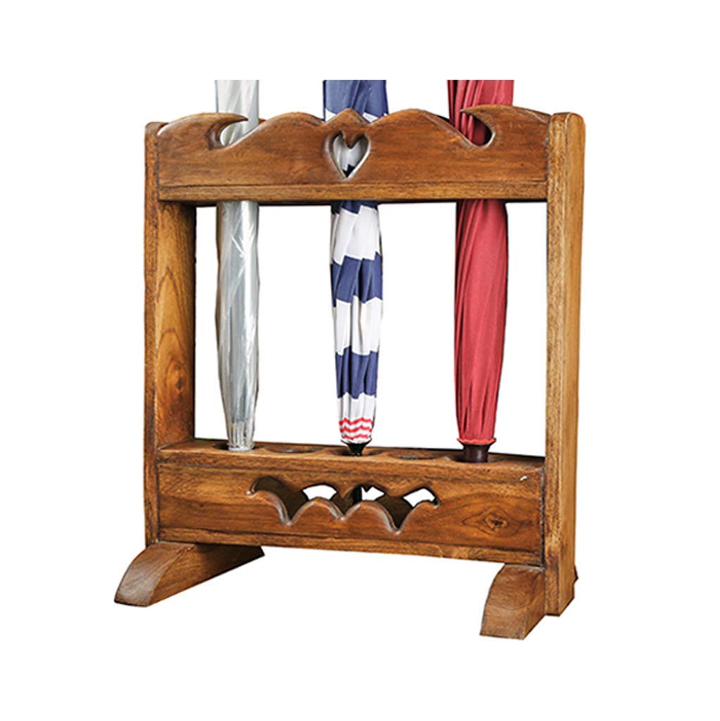 Porte-parapluie en bois rectangulaire vertical support de rangement canne