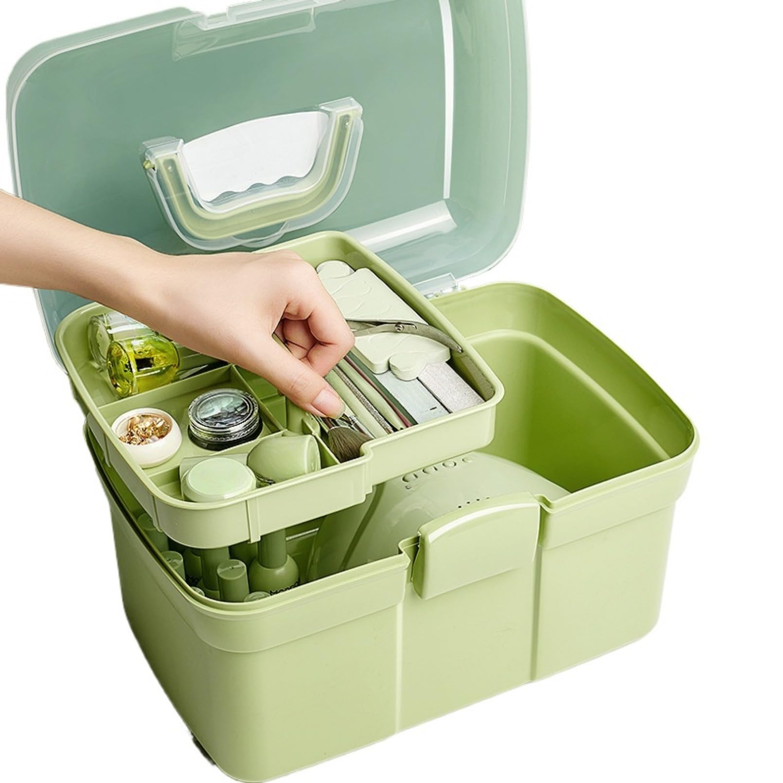 Amazon | Rtwrsud ネイル 収納 コスメ ボックス 持ち運び ジェルネイル