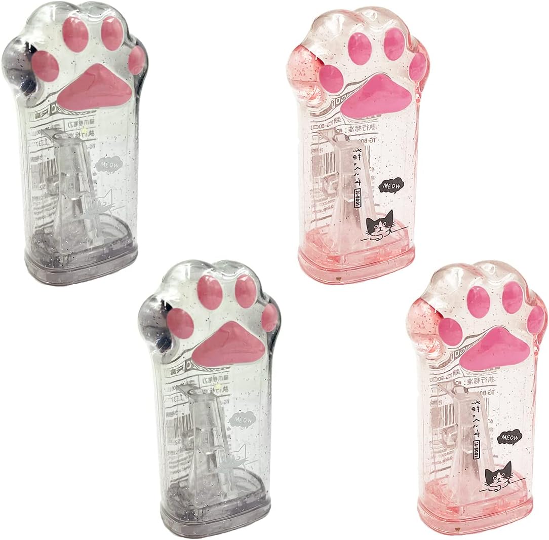 Cat Paw Pencil Sharpener, 4Pcs Cute Manual Pencils