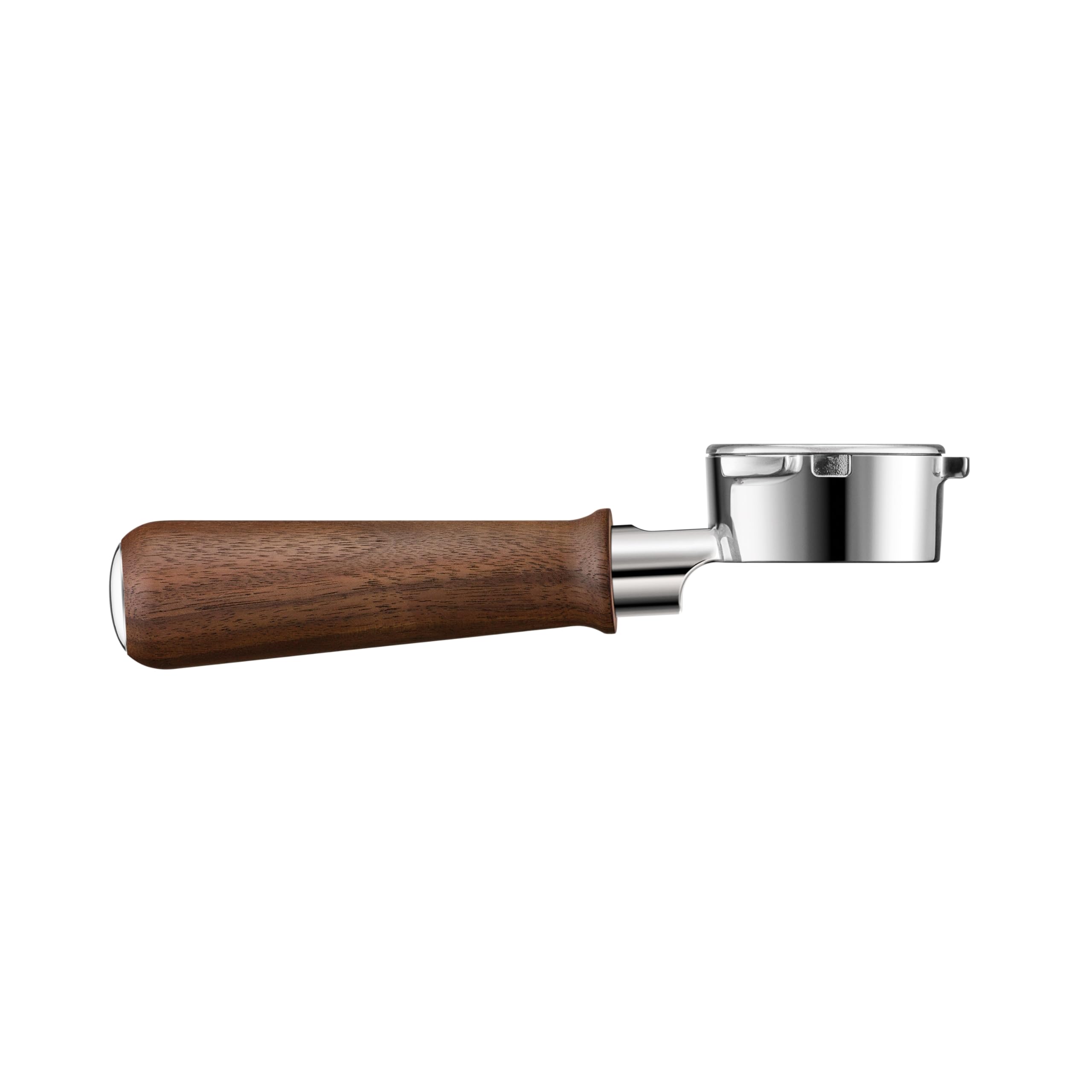 Sage Naked Portafilter 54mm, Portafiltro de Espresso, Nogal Premium | Diseño de Fondo Abierto para Ver la Extracción, Mango Ergonómico de Nogal, Compatible con Filtros de 54mm