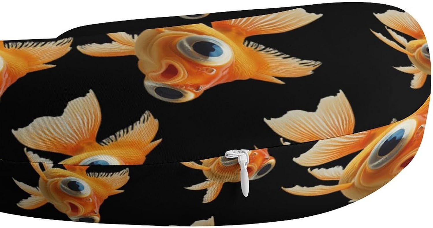 Bubble Eye Fish Memory Foam Pillows U Shaped Travel Neck Pillow