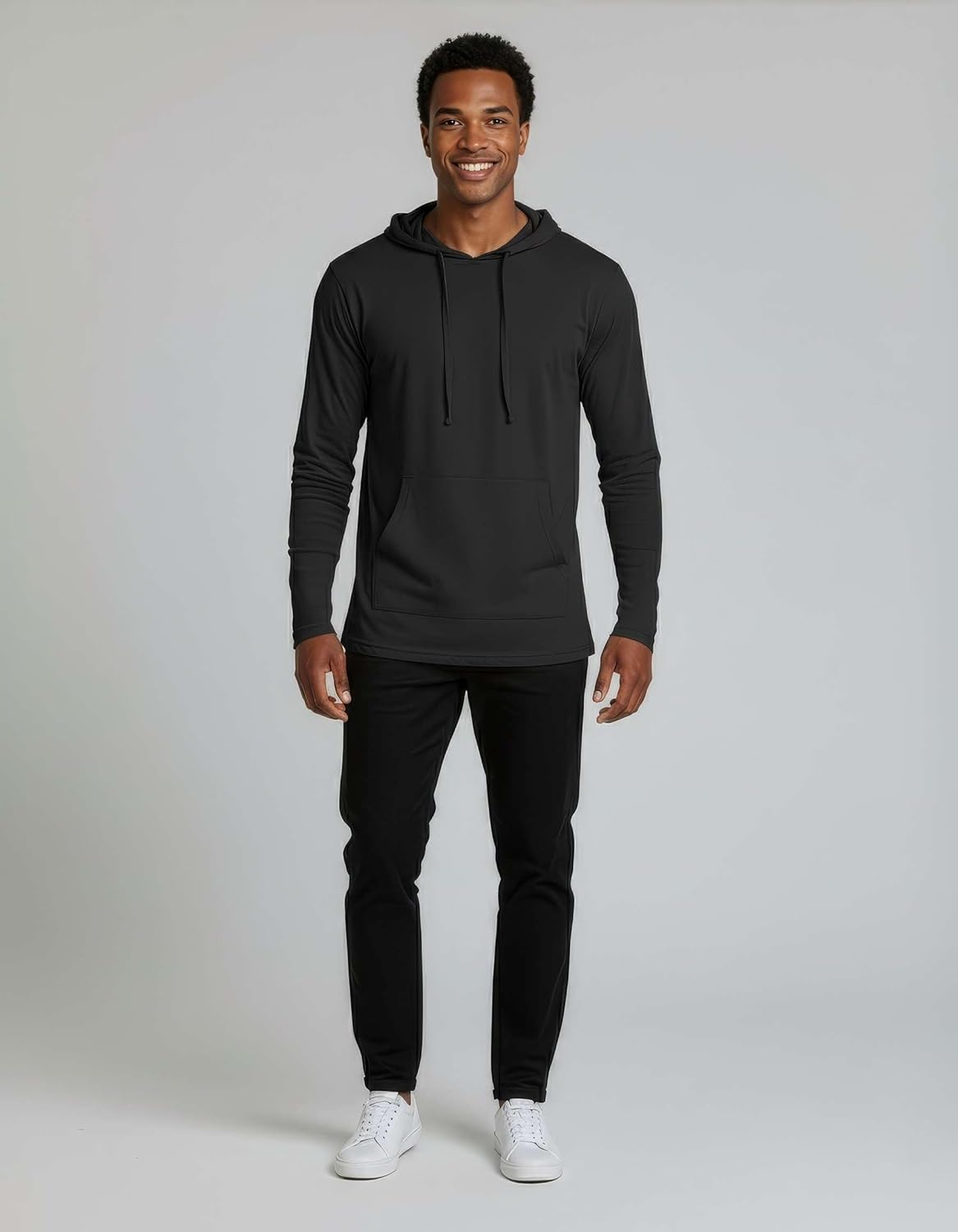 Real Essentials 3 Pack: Men's Cotton Lightweight Casual Pullover Drawstring Hoodie With Pocket (Available In Big & Tall) - Image 3