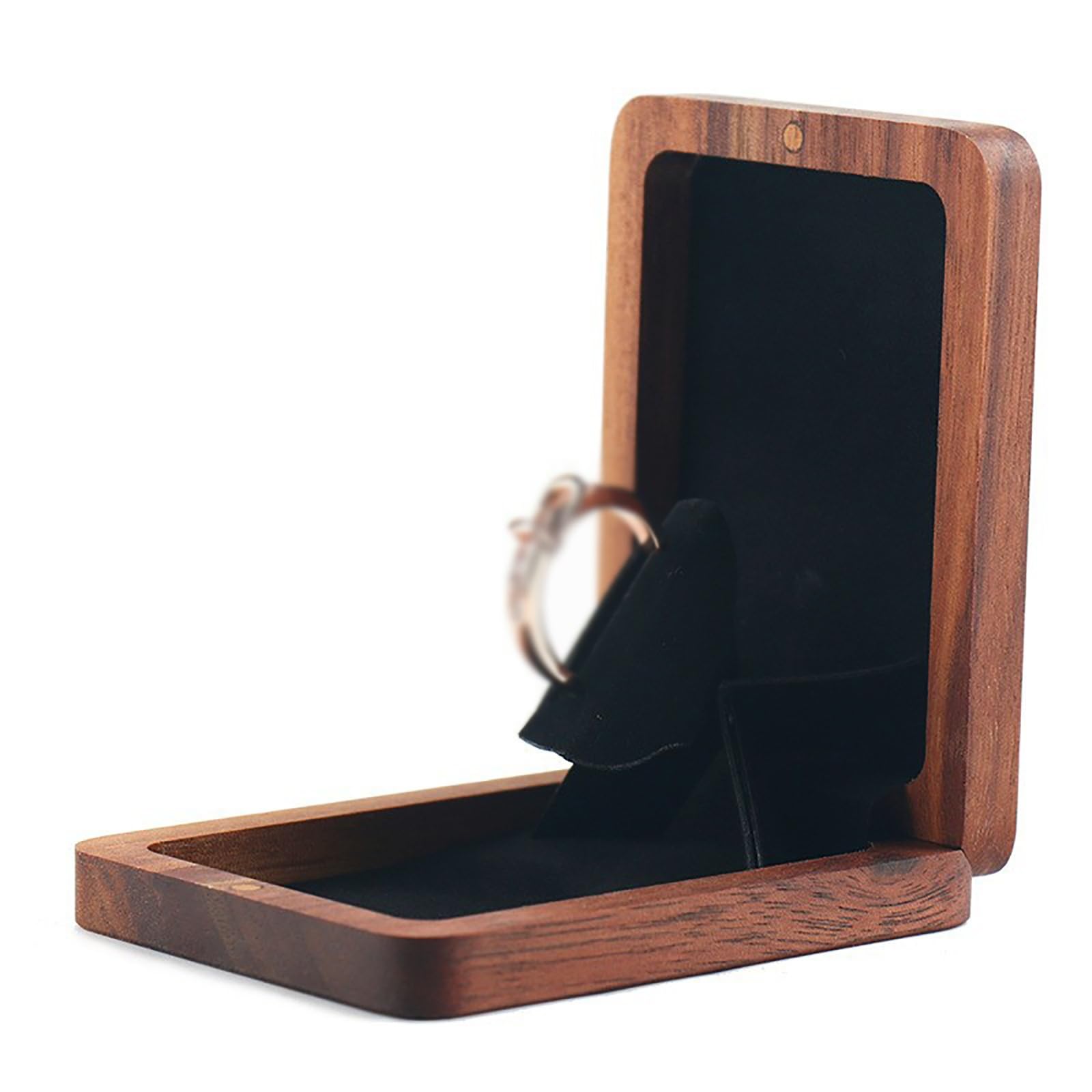 DUMRALBQE Wooden Ring Box Proposal Ring Box Storage Rectangle Wooden Vintage for Storage and Placement