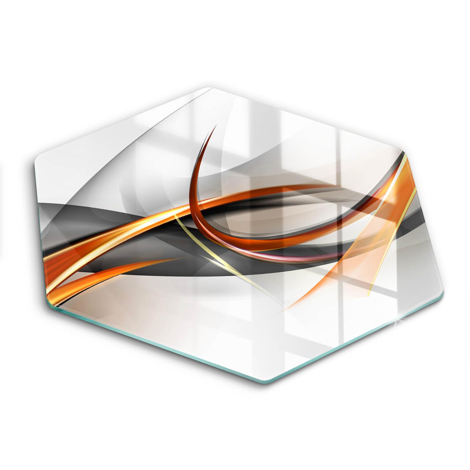 Planche induction verre 40cm Wallfluent au design hectogonal