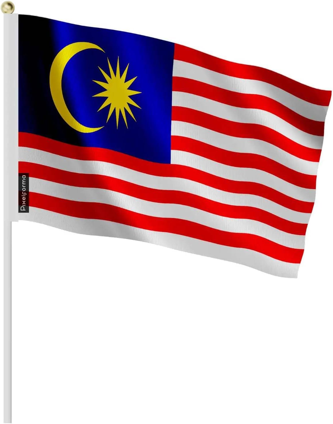 Pack of 100 Mini Malaysian Flag 14 x 21 cm