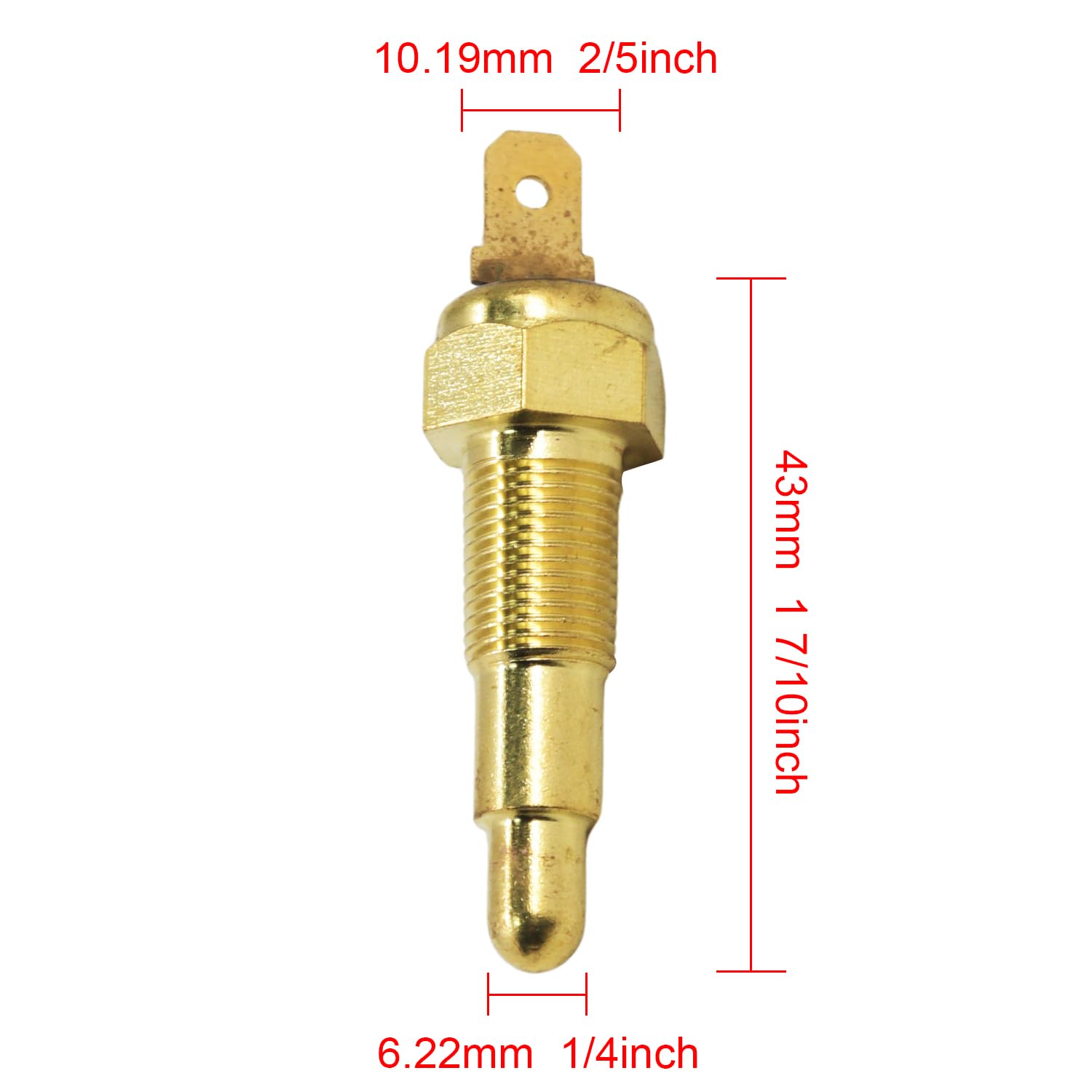 1/8" NPT Universal Engine Cooling Fan Temperature Sensor Switch 180'F On - 165'F Off for Automotive Cars and Trucks Automotive Engine Electric Radiator Coolant Temperature Sensor