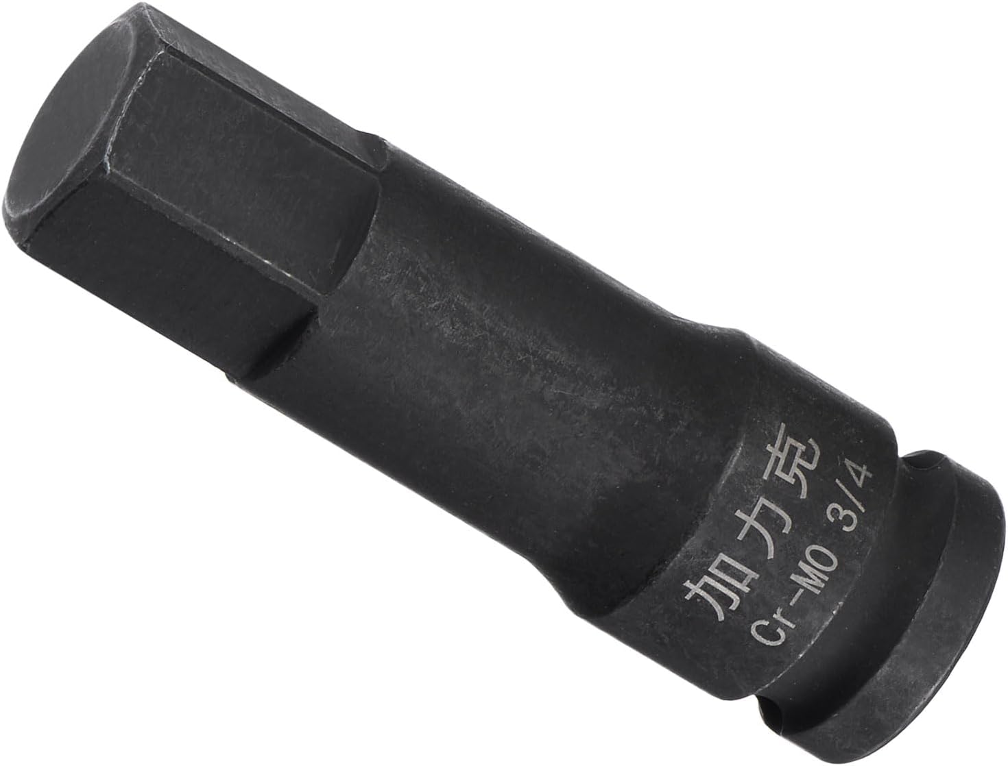 Impact Hex Bit Socket, 3/4" Hex Bit 1/2" Square Drive 78mm Length, CR-MO Chamfer Design Pin Hole SAE Hex Socket - (Applications: for Automotive Electric Repair)