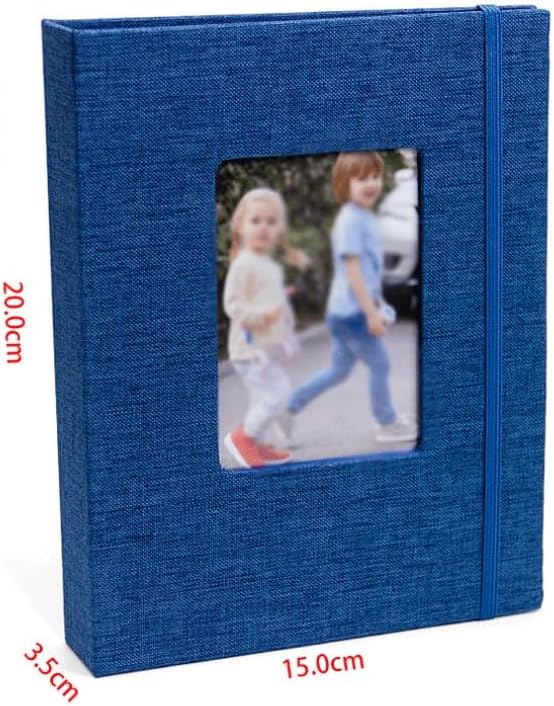 Fabric Covered Transparent Folder Photo Album A Travel Souvenir Book for Couples Friends