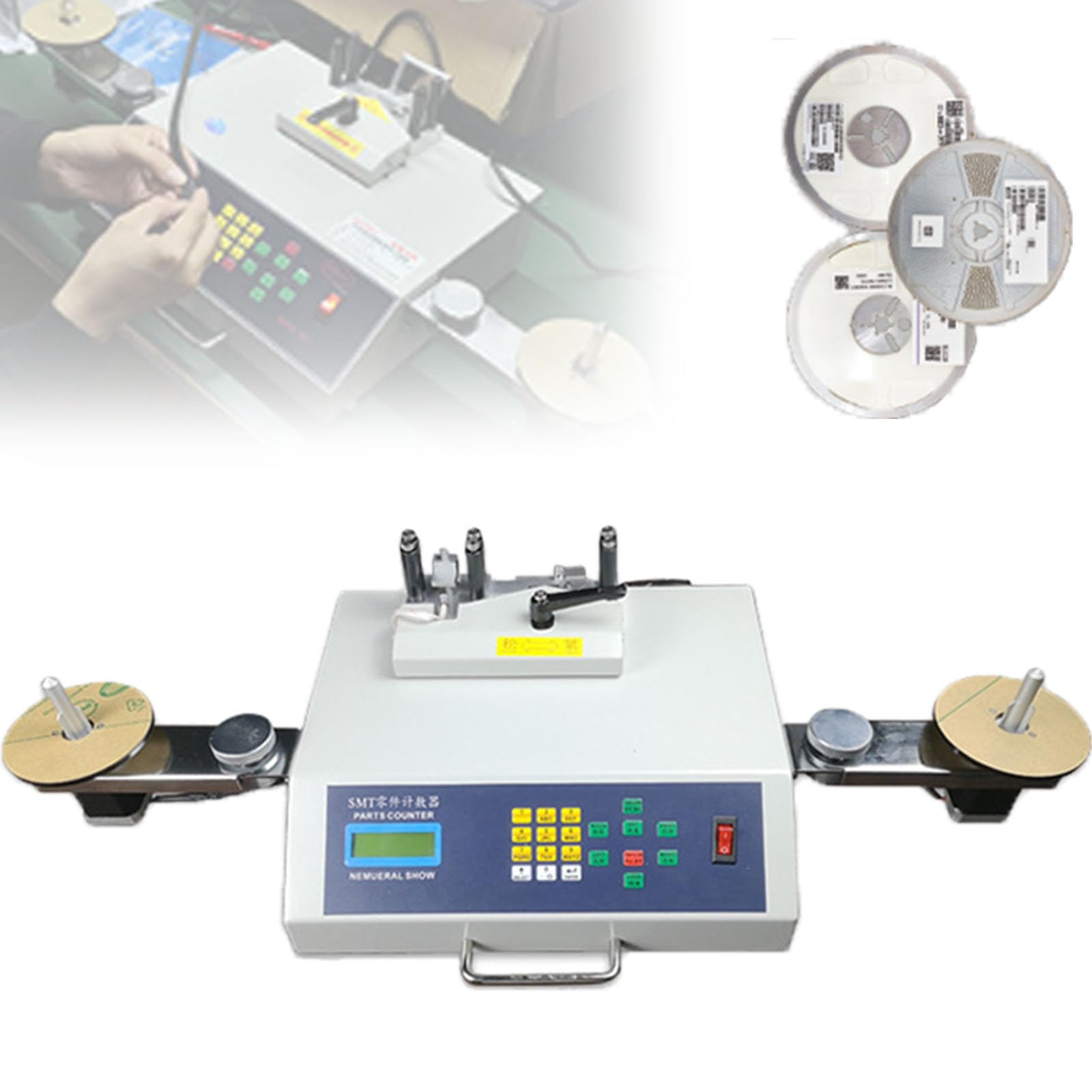 PtaTritious 30W SMT SMD Parts Counter Fully Automatic Counter with Multiple adjustments, LCD Display, Leakage Detection for SMT Machines for Precision Mechanical Parts Processing