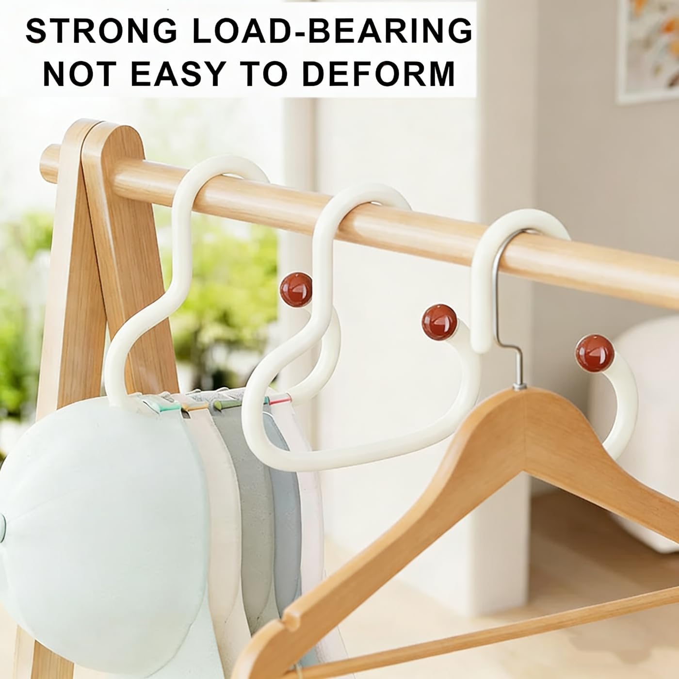 6PCS Bra Hanger for Thick Plastic Closet, Tank Top Organizer 6 Heart Hooks Capacity Space Saving Hanger Closet Organizers and Storage for Tank Top, Hats, Scarf etc. (White Heart,6)