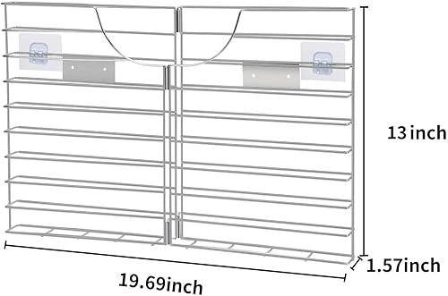 Miniatura 7 de YeeBeny Soporte para manteles individuales, archivo de pared de bolsillo individual  Acero  Organizador de cocina, soporte para manteles