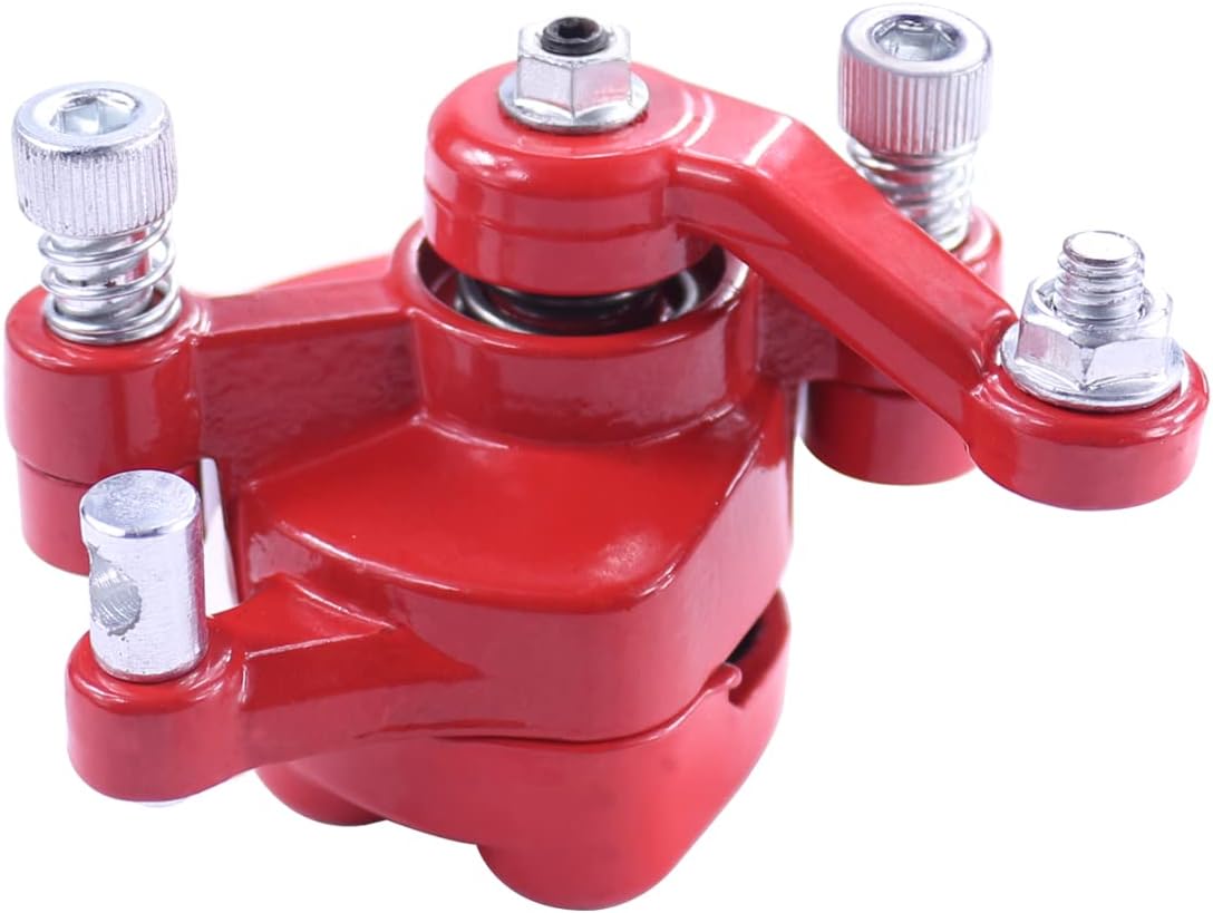Front Disc Brake Caliper and Pad Compatible 43cc 47cc 50cc Red