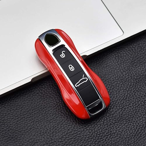 Miniatura 3 de SANRILY Funda de reemplazo para llave inteligente para Porsche Cayenne 911 Taycan Panamera 2020, llave de entrada sin llave, funda de llave de