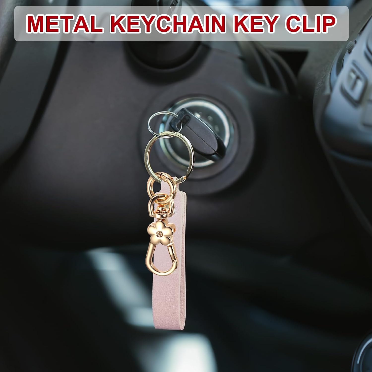 MECCANIXITY 4 Pcs Metal Keychain Clip Swivel Lobster Claw Clasp Quick Release Key Ring Detachable Double Opening Snap Hooks for Jewelry Making Crafts Backpack Lanyard, Bronze Tone/Gun Black image 5