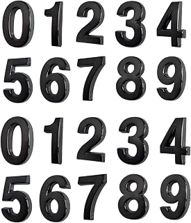 HopeWan Black Mailbox Numbers 1 1/2in, Mini Door Address Numbers, Small Sign Stickers for DIY Craft Decor. (Black, 1.5"-2 Set)