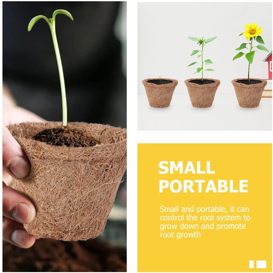Happyyami 20Pcs Coir Planter Nursery Pots Biodegradable Seedling Germination Peat Pot Indoor Outdoor Garden Pots for Your Garden Greenhouse or Nursery : Patio, Lawn & Garden