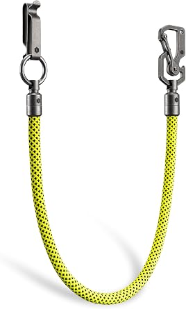 KeyUnity Titanium Carabiner Belt Clip Wallet Chain Braided Rope, Pants Chain Jeans Keychain Accessory for Men