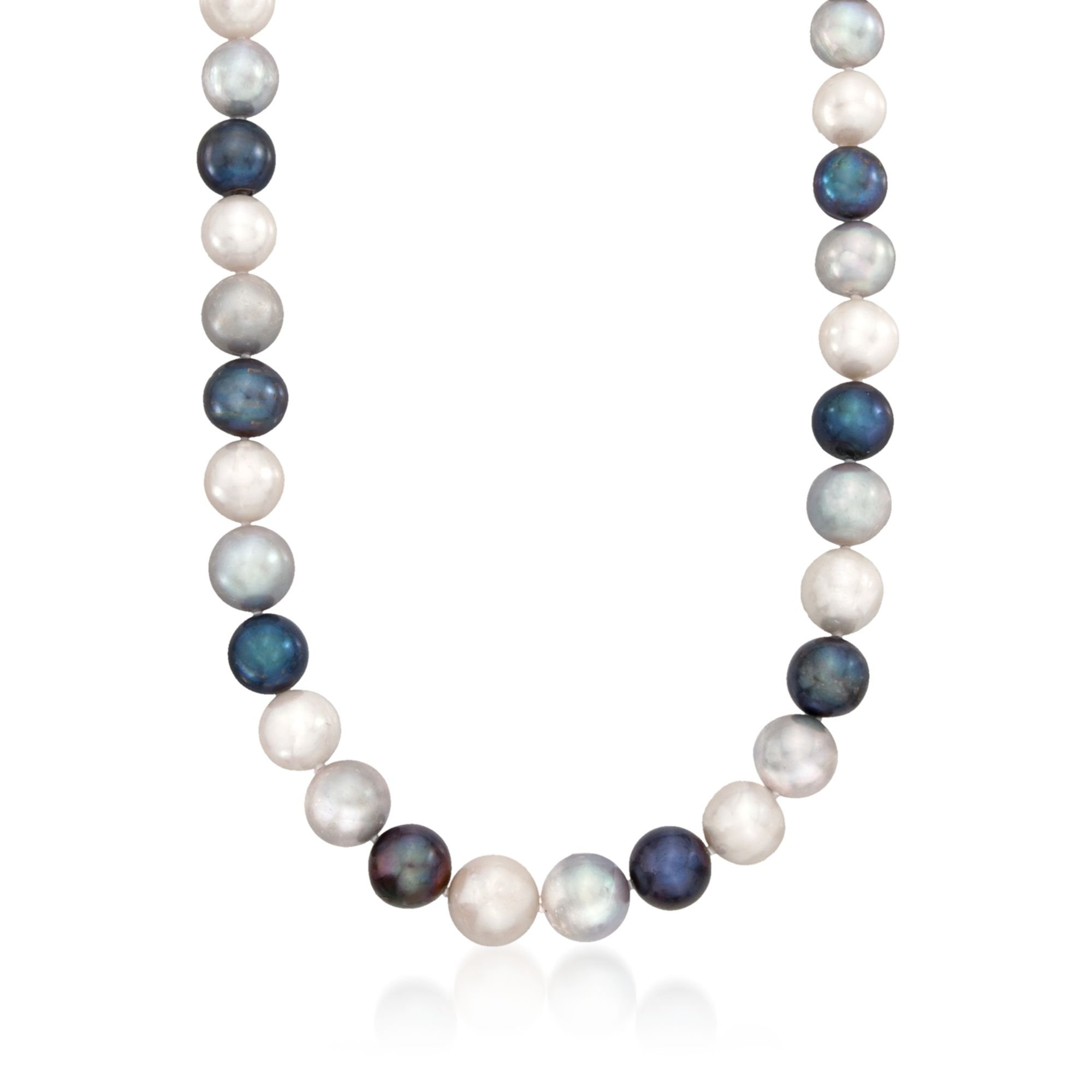 Ross Simons 12 13mm Multicolored Cultured Pearl Necklace With 14kt