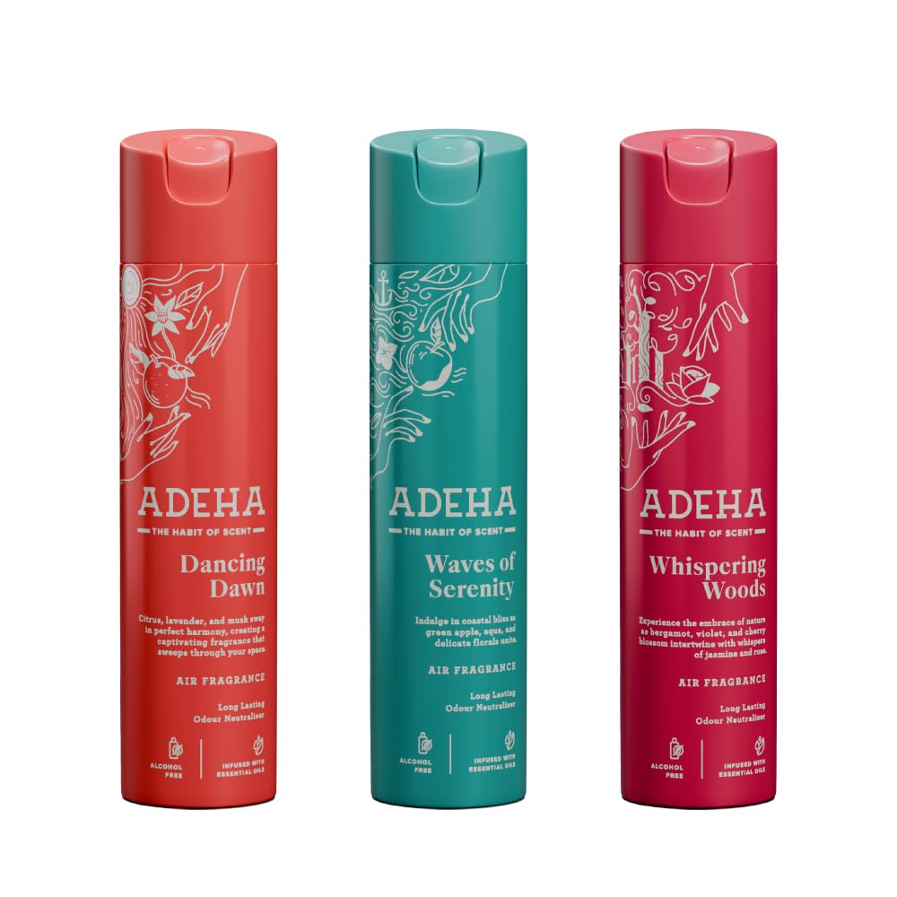 Adeha Room Air Freshener Spray | Alcohol Free Room Freshener for Home & Office - Buy 2 Get1 Free (218ml x 3) | Long-Lasting Fragrance (Assorted, Super Saver Fragrance Pack) (B0D9YV4ZW5) Amazon Price History, Amazon Price Tracker