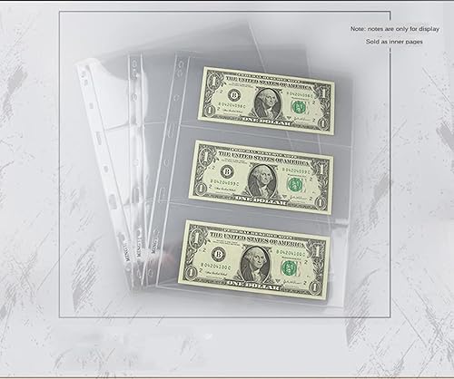 Vista 39 de AITIME - Soporte para monedas de 12 bolsillos para coleccionistas, páginas estándar de 9 agujeros para carpetas de almacenamiento, 10 hojas de 10