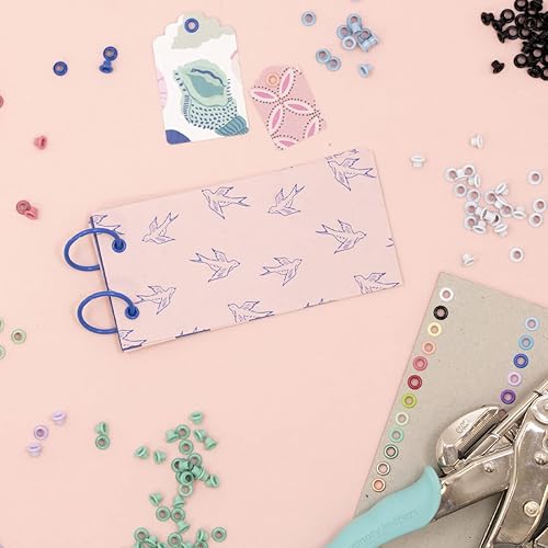 Miniatura 8 de Craftelier - Paquete de 40 ojales básicos ideales para hacer tarjetas, álbumes de recortes y manualidades  Válido para diversos materiales  Tamaño