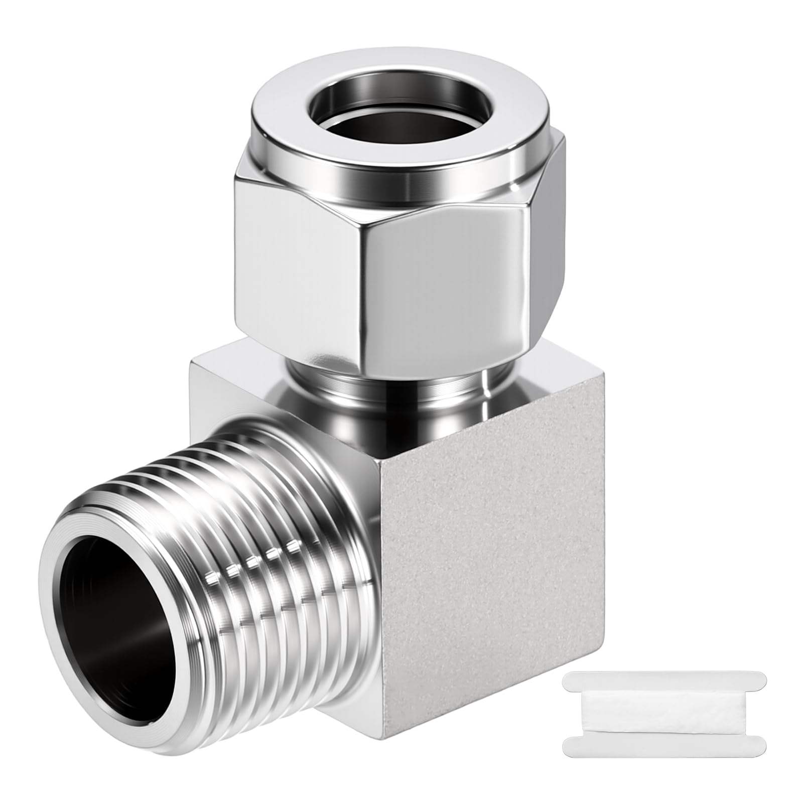 Raccord de tuyau compression en inox 316 avec double virole pour une étanchéité absolue air eau