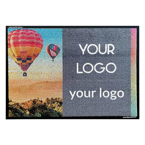 Olivo Tappeti Tappeto Zerbino asciugapassi personalizzato professionale con logo, su misura, drenante per uso esterno 72 colori (60X85 cm)