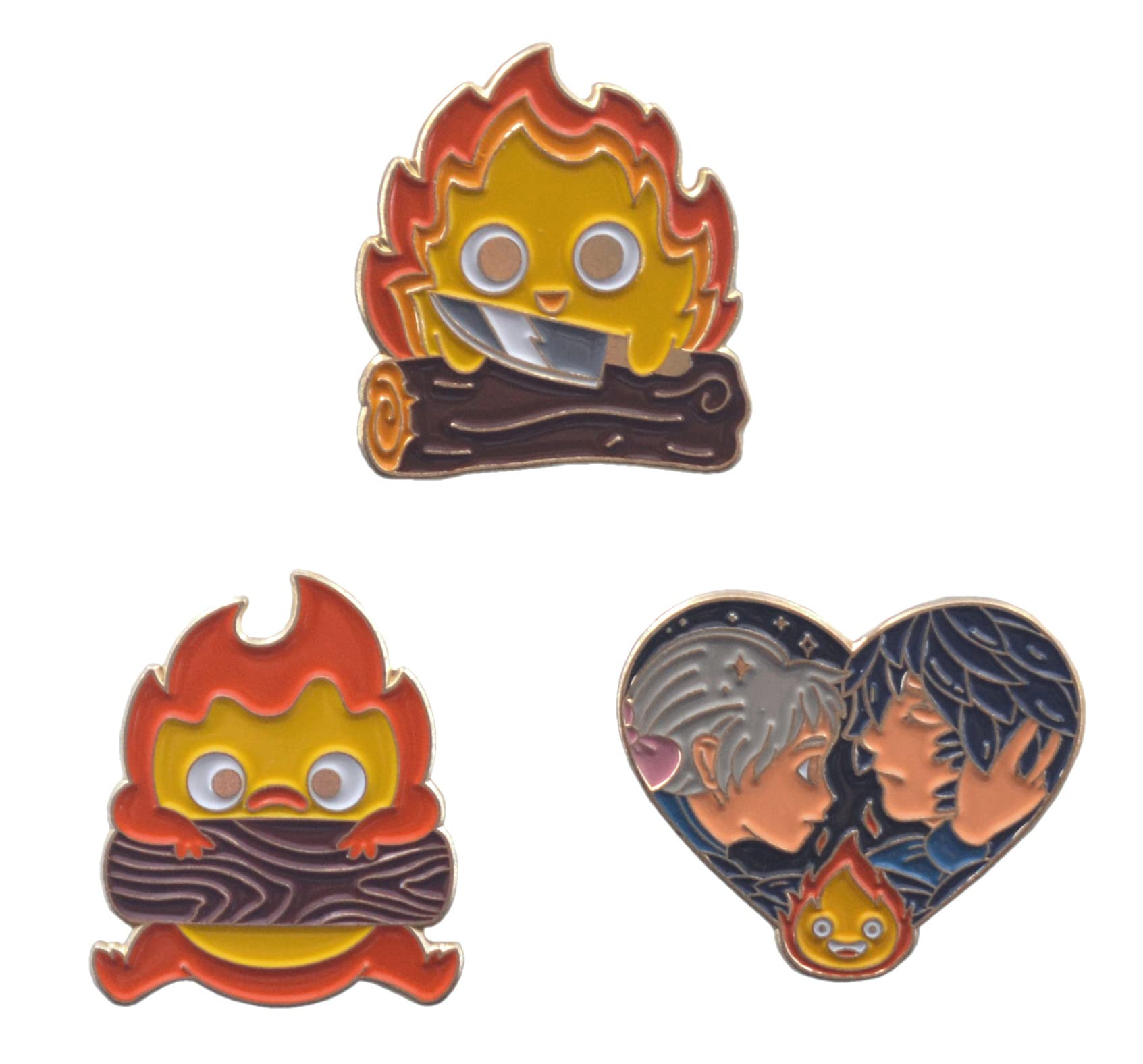 Amasukami 3 Anime characters Calcifer badge set B