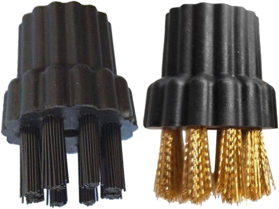 20PCS Household Appliance Cleaner Brush Head Steam Washer Head Multi- Hair Brush Head for Home Use (M8 Hairbrush+M8 Copper Brush Assorted Color)*2