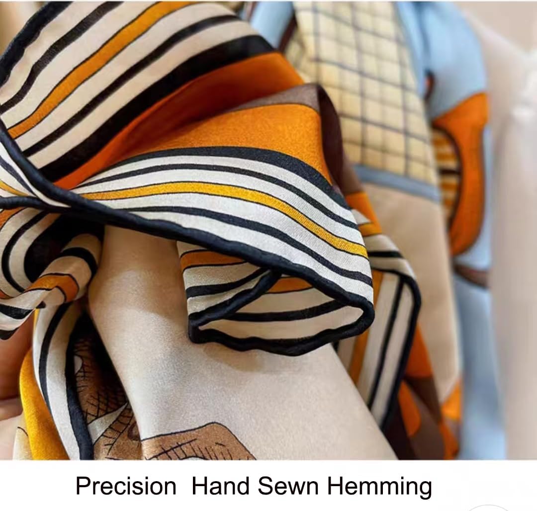 ANDANTINO 100% Silk Scarf 43" Large Square Lightweight Headscarf& Shawl–Women Hair Wraps-With Gift Packed - Image 6