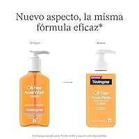 Vista 2 de Neutrogena Lavado de acné sin aceite, limpiador facial para combatir el acné con medicina de ácido salicílico, tratamiento para el acné