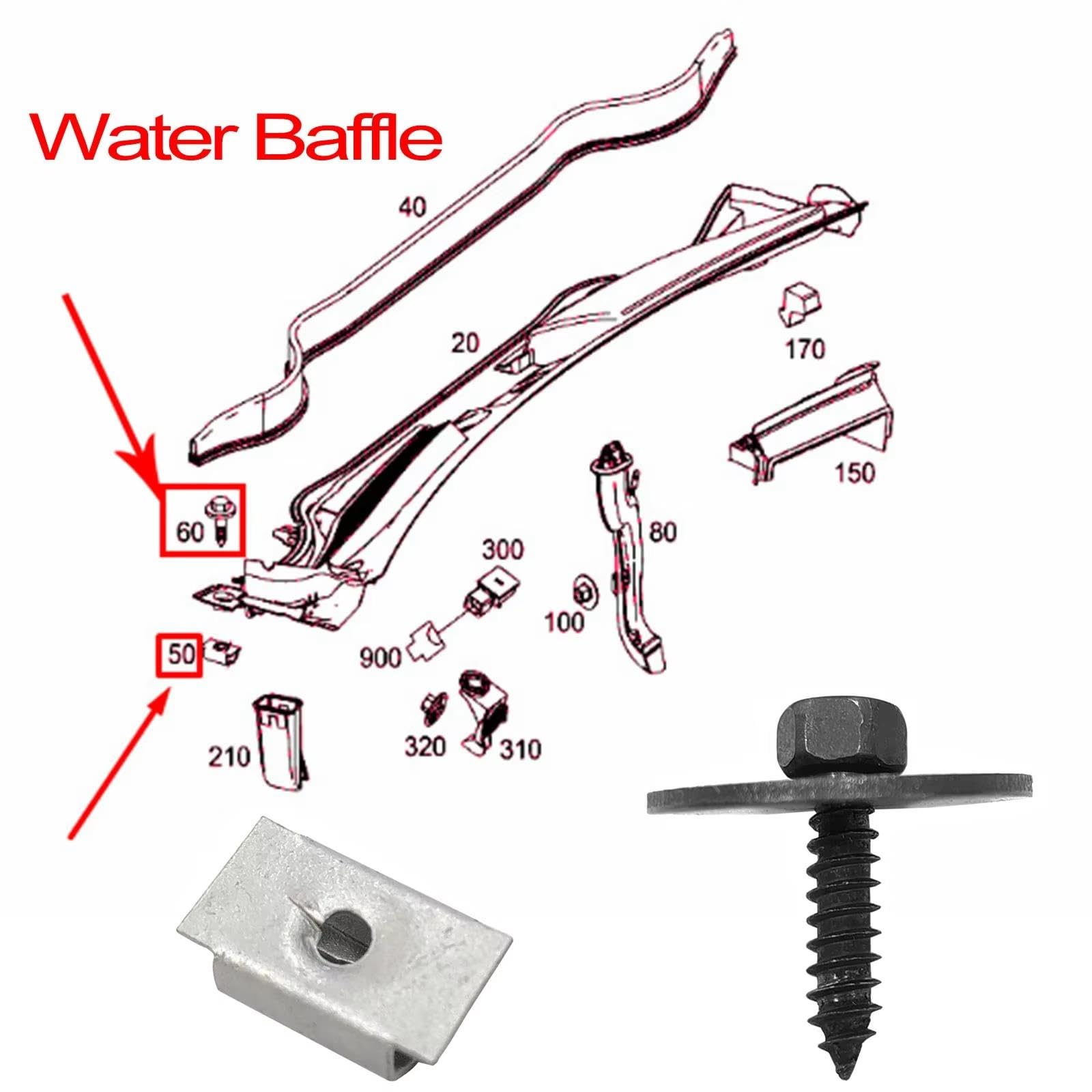 Vis D'Aile De Carrosserie Pour Benz Pour Classe CLS W219 2006-2011