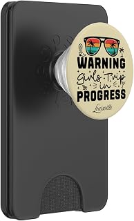 Warning Girls Trip in Progress Vacation Louisville PopSockets PopWallet for MagSafe