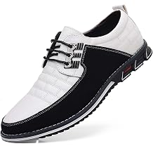 Mens Dress Shoes Casual Business Oxford Derby Orthopedic Leather Shoes Simple Lace-up Walk Loafers Flats Shoes for Men