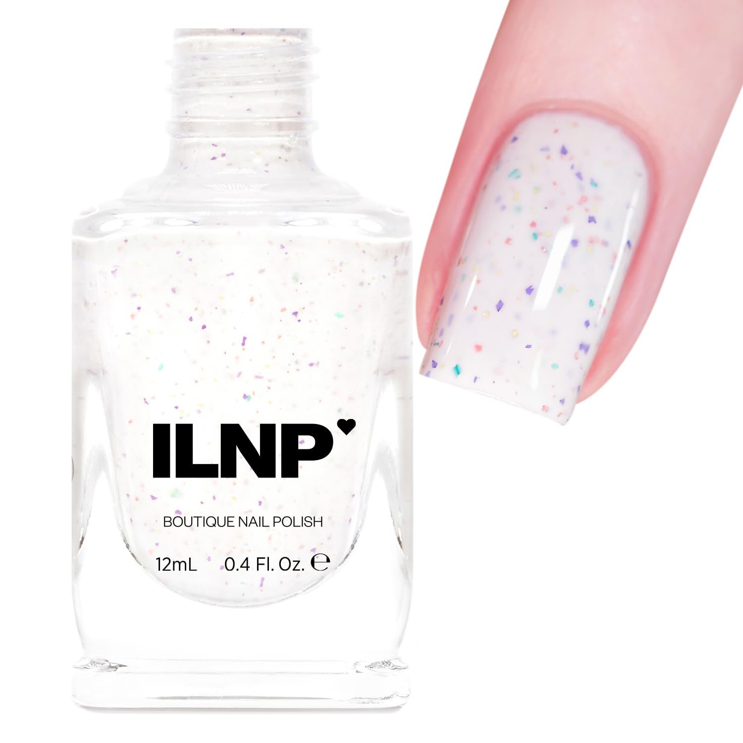 ILNP Sugar High - Creamy White Multi-Colored Speckled Nail Polish