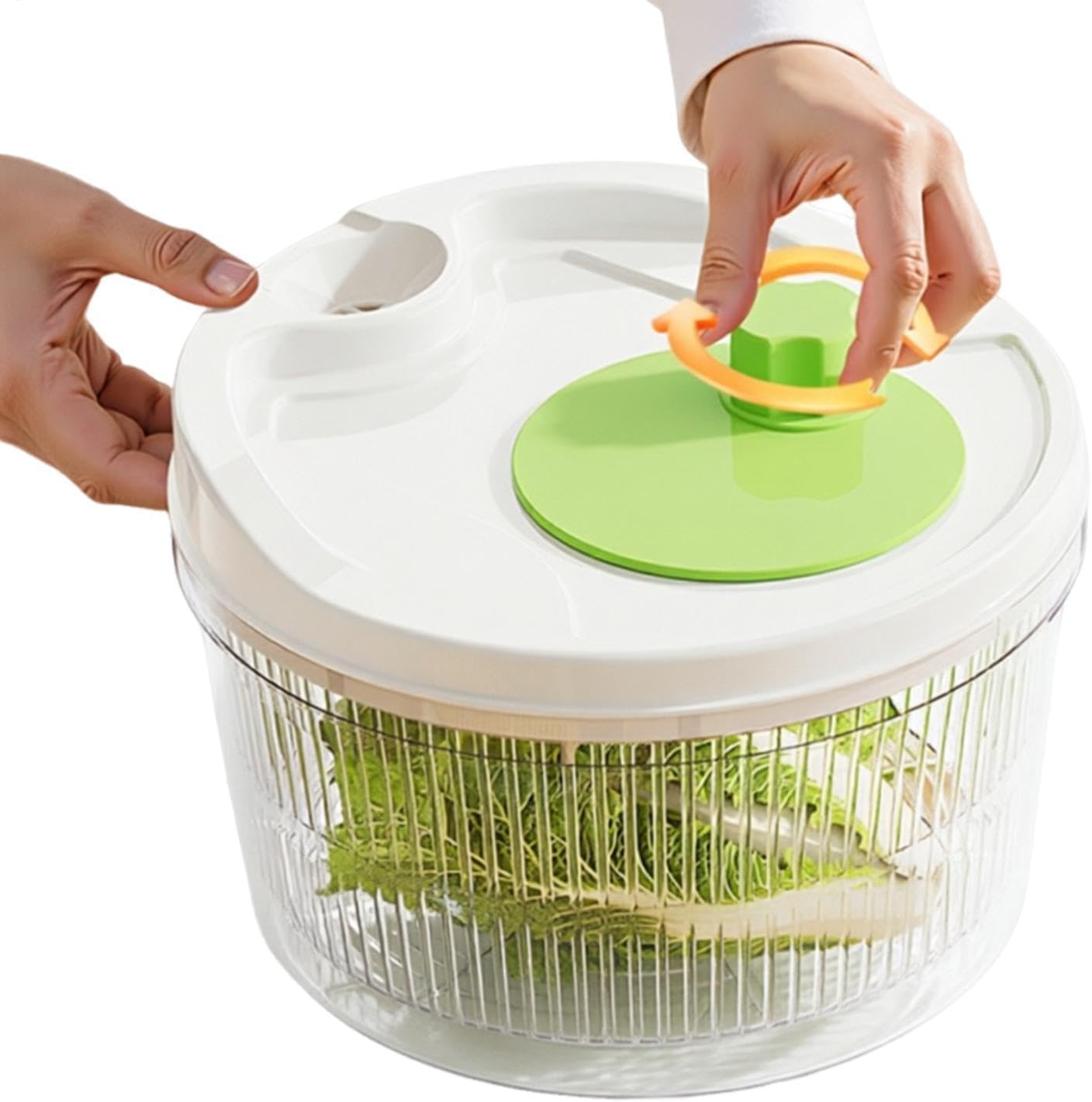 Salad Spinner Lettuce Washer, Vegetable Dryer Fruit Colander Manual Spinner