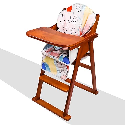 Miniatura 2 de Cojín para silla alta, cojín para silla alta, bonito patrón, cómodo diseño de cinturón de seguridad, cojín de asiento suave y cómodo, almohadilla